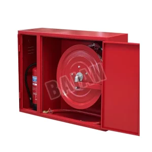 Double door with glass fire cabinet